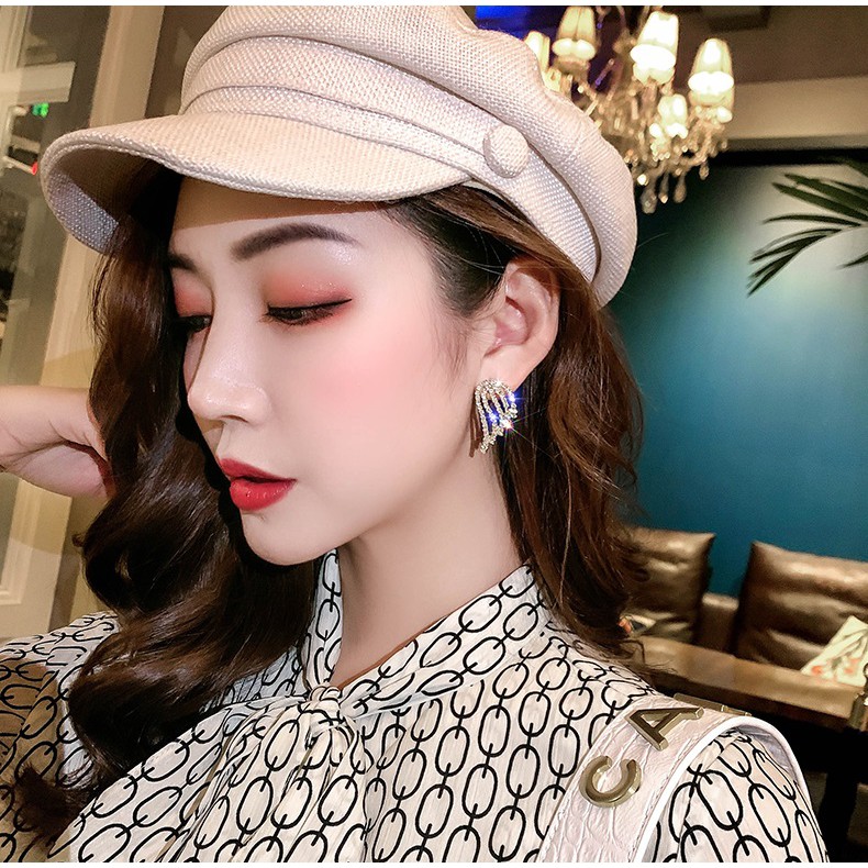 Bông tai đôi cánh thiên thần đính đá sang trọng BT182