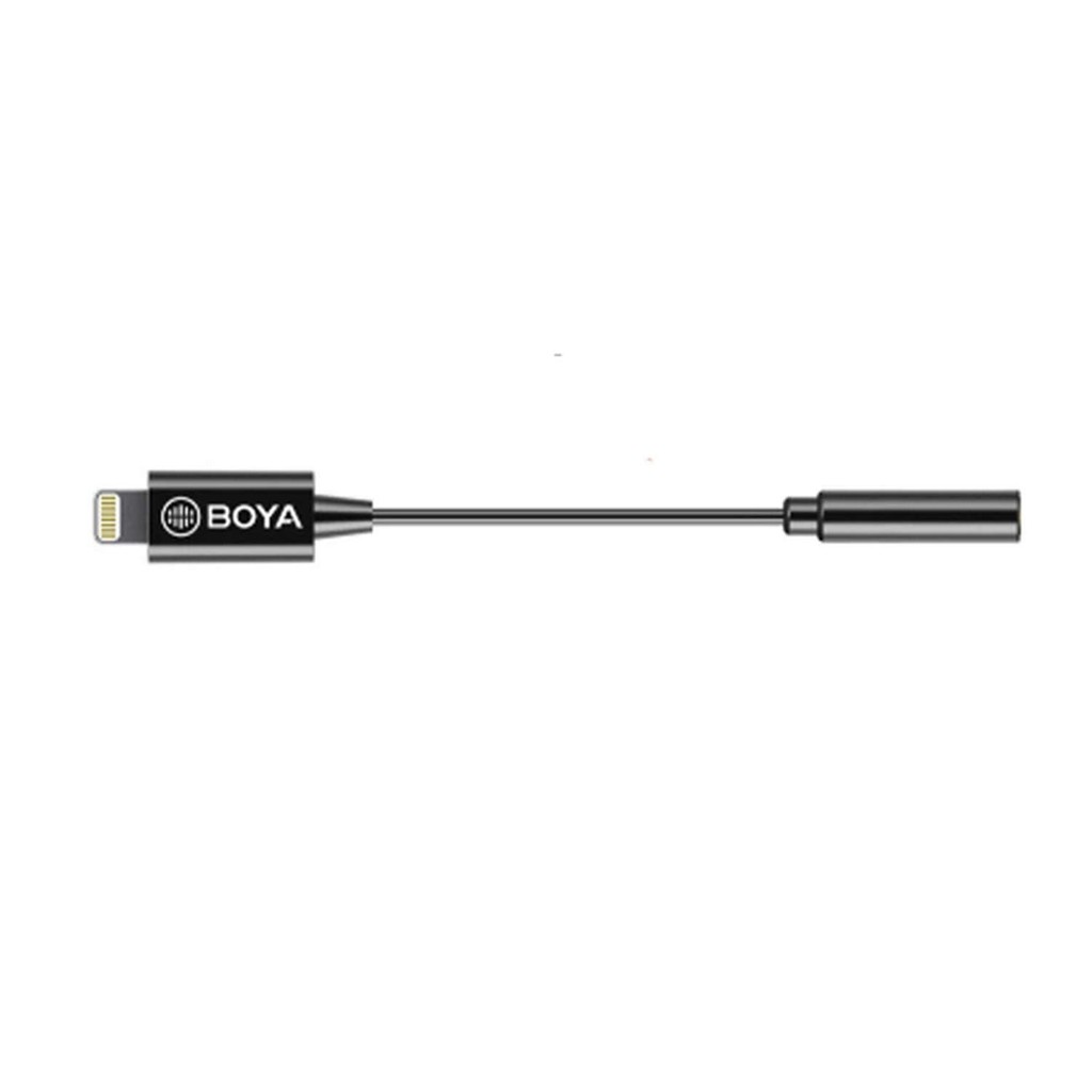 BOYA BY-K3 - Cáp chuyển đổi từ Female TRRS sang Male Lightning (dài 6cm)