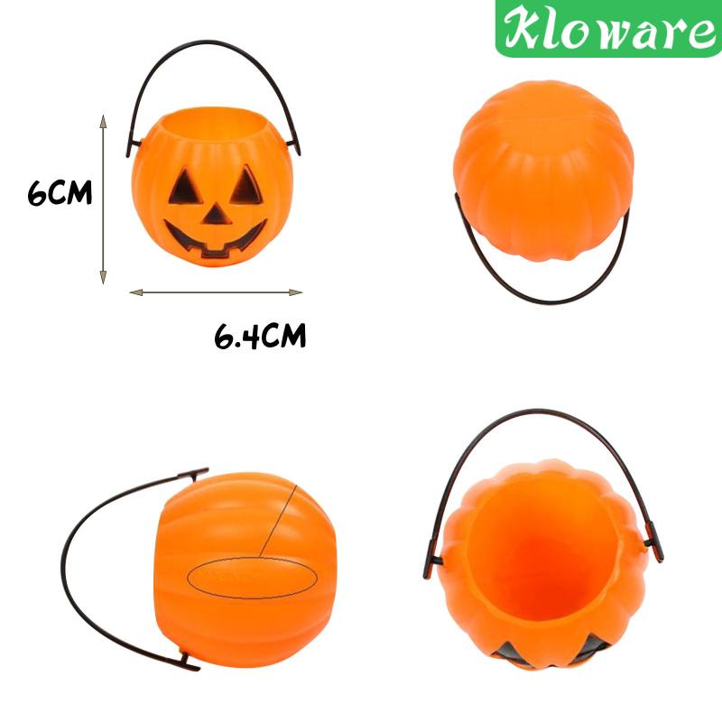 Set 6 Giá Đỡ Kẹo Hình Quả Bí Ngô Trang Trí Halloween