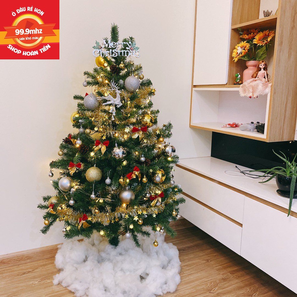 Cây Thông Noel 1m2 Trang Trí Giáng Sinh Cao (120CM) Cây Thông Việt Nam Cao Cấp