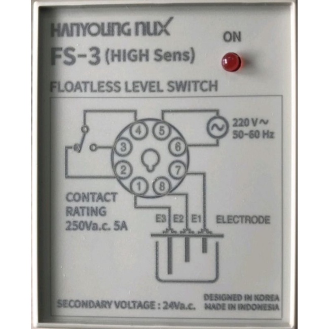 Rơ-le báo mức nước FS-3A  Hanyoung NUX