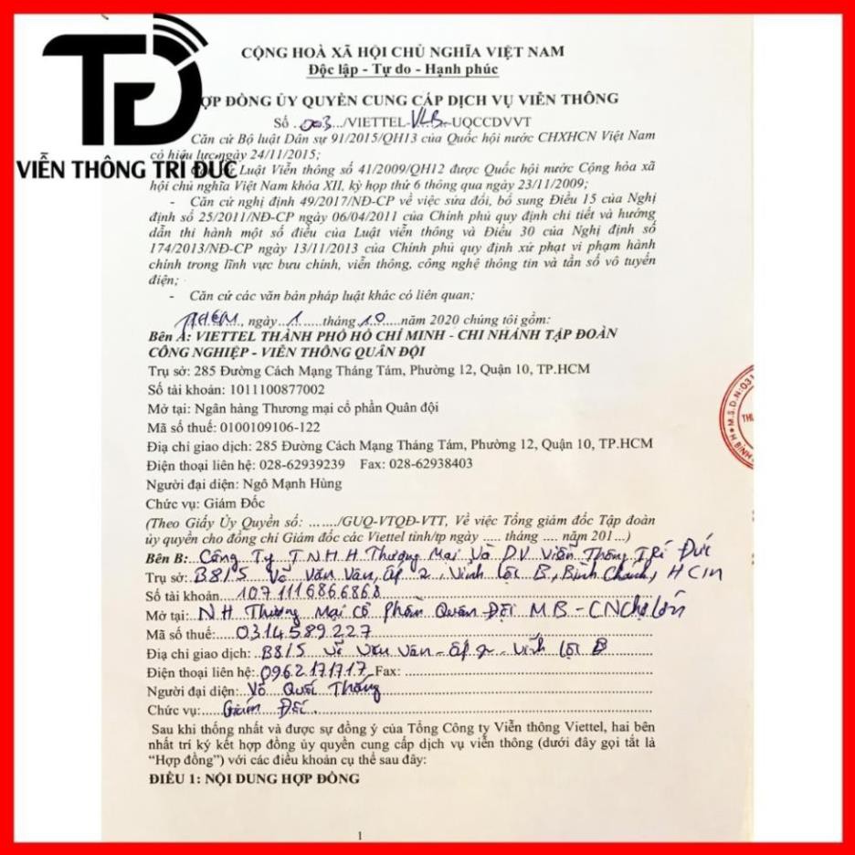 Sim 4G Viettel / Vinaphone D500 Trọn Gói 1 Năm 60Gb  Data Không Giới Hạn -Sim vào mạng 1 năm không nạp tiền