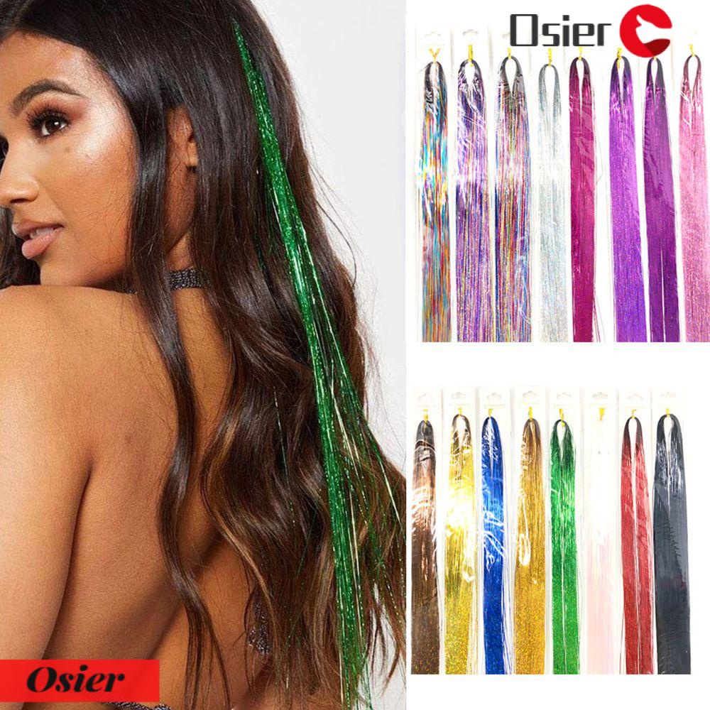 Osier✿ Dây Buộc Tóc Đính Kim Tuyến Nhiều Màu Xinh Xắn Cho Nữ