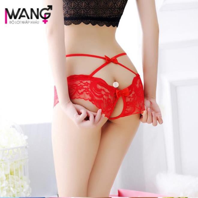 Quần lót lọt khe ren xẻ đáy quần chip nữ không đũng siêu sexy quần xì xẻ khe freesize 3211