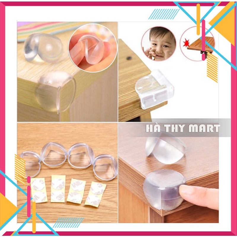Set 4 nút bịt góc bàn silicon ( tròn - vuông)