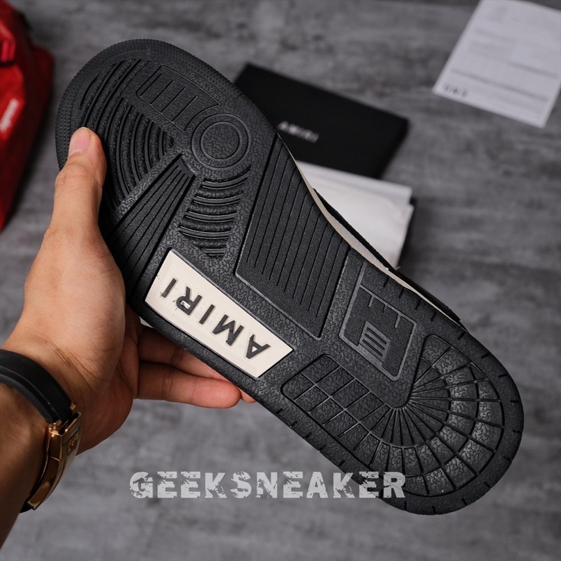 [GeekSneake] Giày Sneaker Cổ Thấp - AMIRI Skeleton low-top sneakers [ Black ]