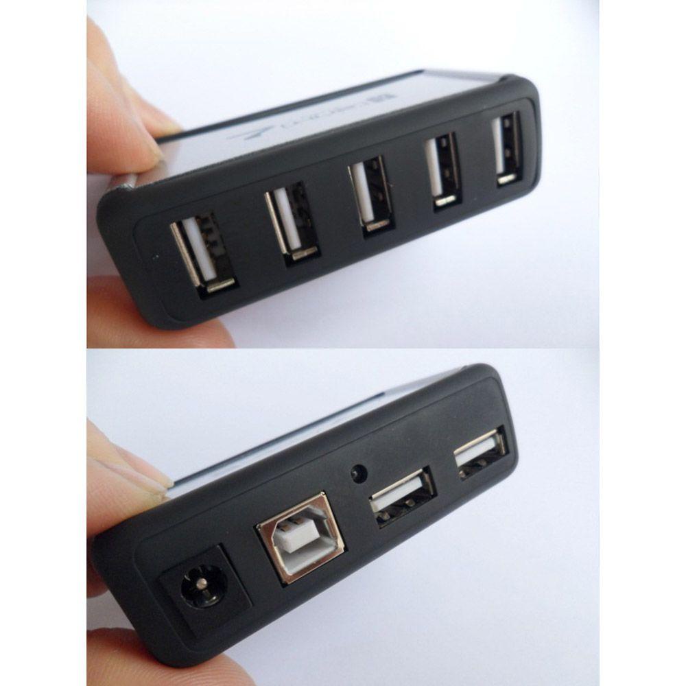 BORAG Bộ Chia 7 Cổng USB Kèm Giá Đỡ Nguồn AC