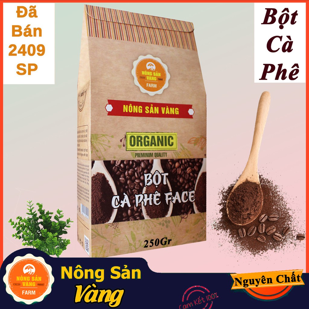 bột cà phê nguyên chất 250gr, tắm trắng da, body, bột cafe đắp mặt, ( handmade ) - Nông Sản Vàng