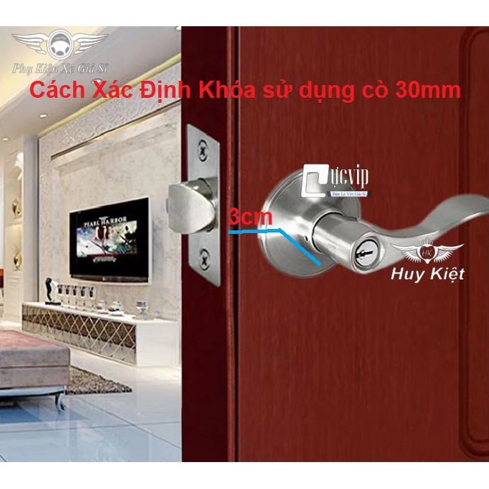 [GIÁ HỦY DIỆT] + (3211) + Ổ Khóa Cửa Tròn Tay Gạt HUUN DAI Cao Cấp 15#SS-ET