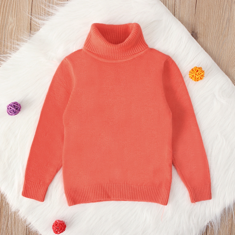 Áo Sweater Cổ Lọ Chất Liệu Cotton Giữ Ấm Cho Bé