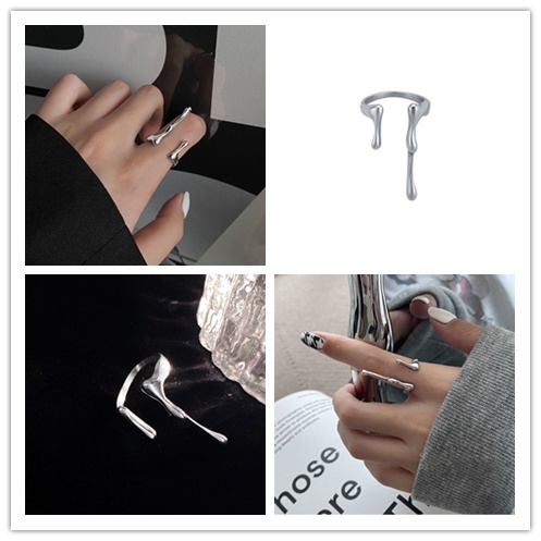✫✫✫ [Có Sẵn] 1 Nhẫn Hợp Kim Dạng Mở Thiết Kế Cá Tính Thời Trang Cá Tính Đơn Giản Cho Nữ