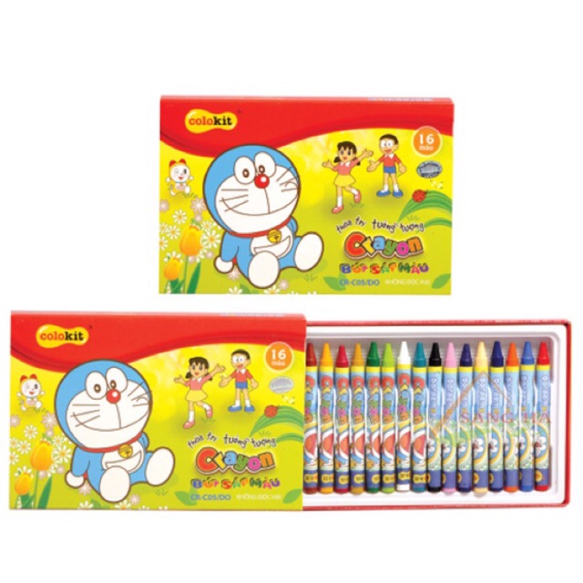 Bút sáp màu Colokit 16 màu Đôremon
