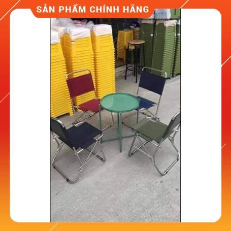 GHẾ DÙ CHÂN XẾP INOX cho quán Trà Chanh, Cafe, vỉa hè, Câu Cá