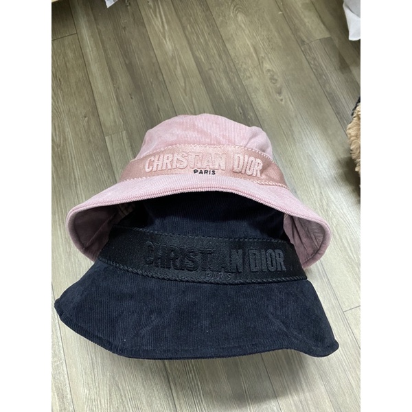 Mũ vành bucket nhung hai màu đen, hồng siêu hot