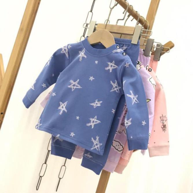 Quần áo trẻ em ⭐𝗙𝗥𝗘𝗘𝗦𝗛𝗜𝗣⭐ Bộ cotton thu đông dài tay siêu mềm mịn co giãn 4 chiều cho bé từ 5-15 kg