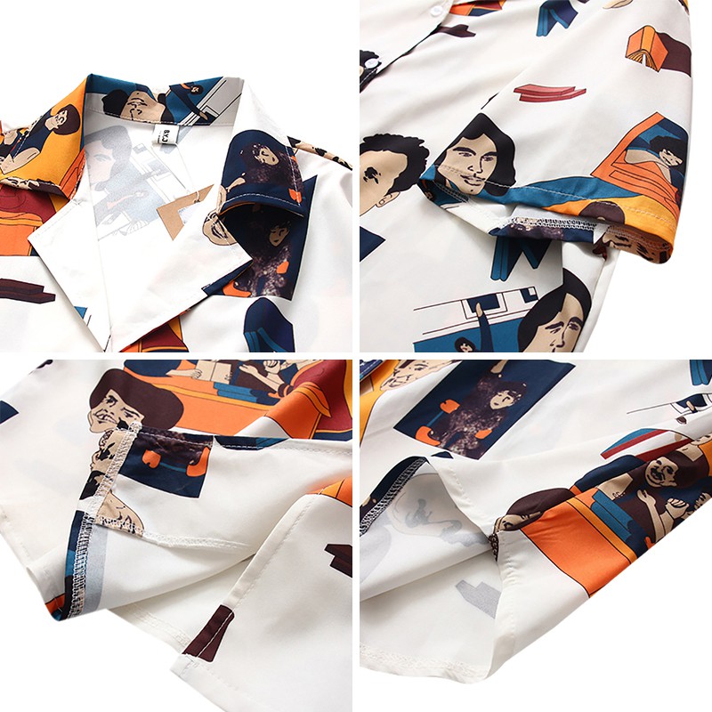 Áo Kiểu Chất Voan Hoạ Tiết Hoạt Hình Phong Cách Cổ Điển