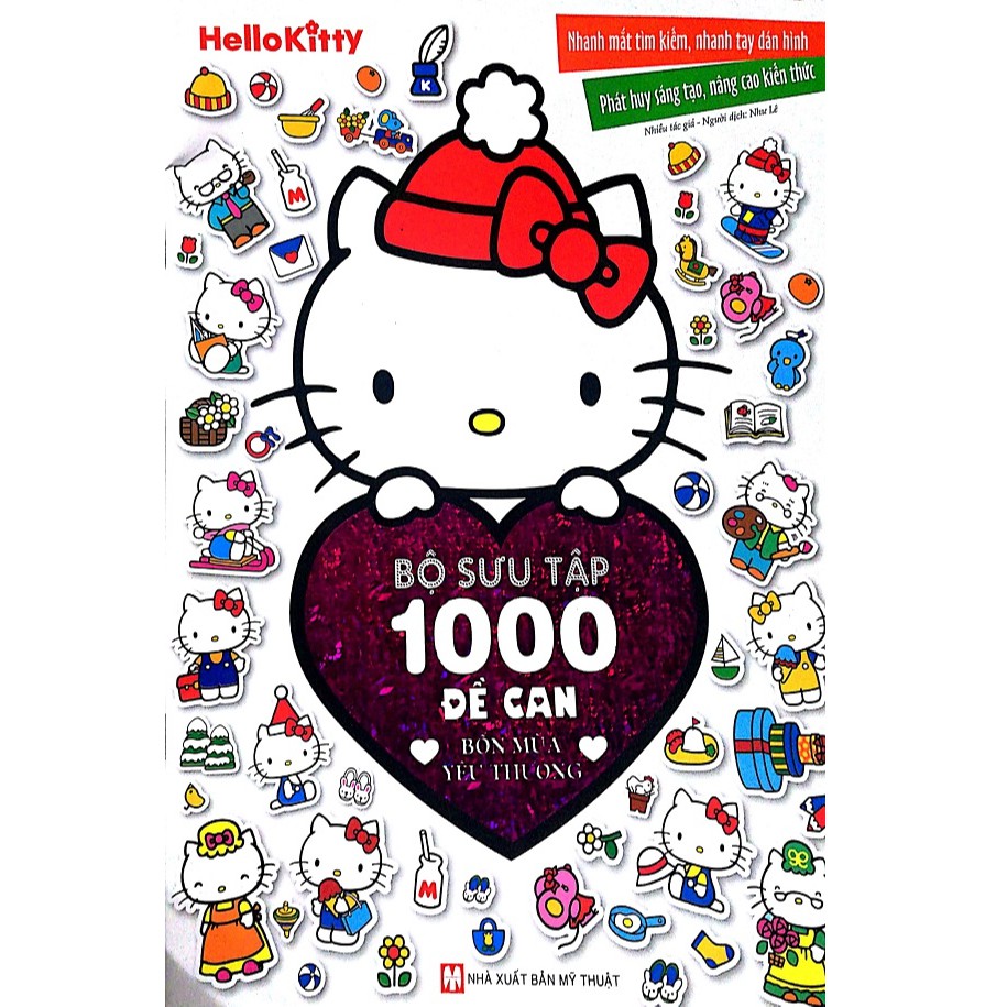 Sách - Hello Kitty - BST 1000 Đề Can - Bốn Mùa Yêu Thương