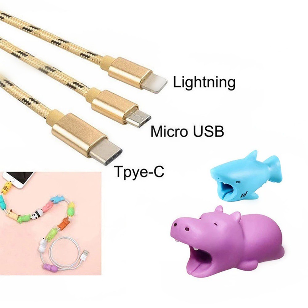 Phụ Kiện Bảo Vệ Dây Cáp Dữ Liệu / Tai Nghe / Đồ Chơi Hình Thú Hoạt Hình Đáng Yêu