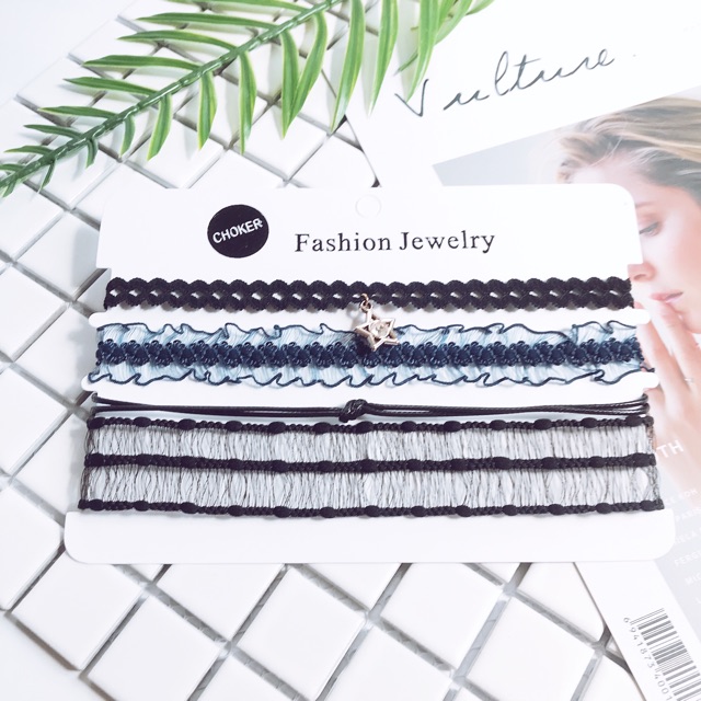 Set 4 CHOCKER phối màu siêu lạ cho cô nàng cá tính