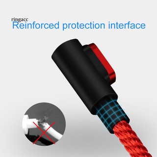 【RAC】Elbow Magnetic Plug Adapter Fast Charge Data Cable for iPhone Micro USB Type-C