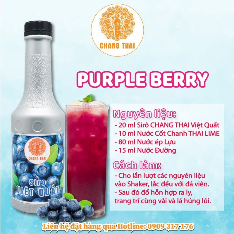 Siro Việt Quất Chang Thai 1000ml
