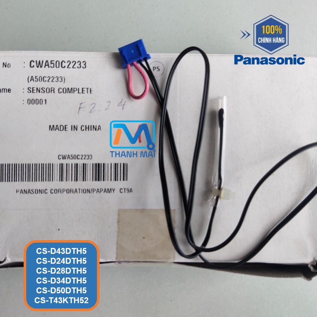 [Mã ELHA22 giảm 5% đơn 300K] Bộ cảm biến dàn ngoài (dàn và không khí) máy lạnh Panasonic model CS-D43DTH5