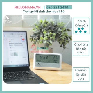 Nhiệt kế đo nhiệt độ phòng và độ ấm đa năng moaz bébé mb016