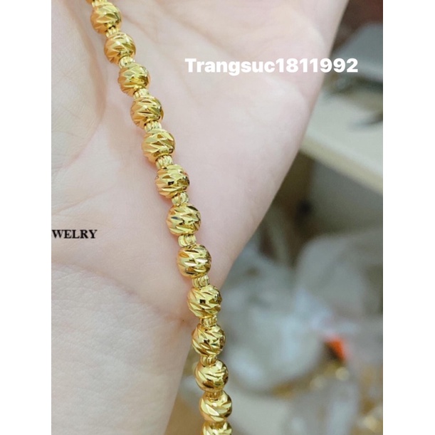 Lắc tay nữ mạ vàng,lắc tay bi hot hit free size