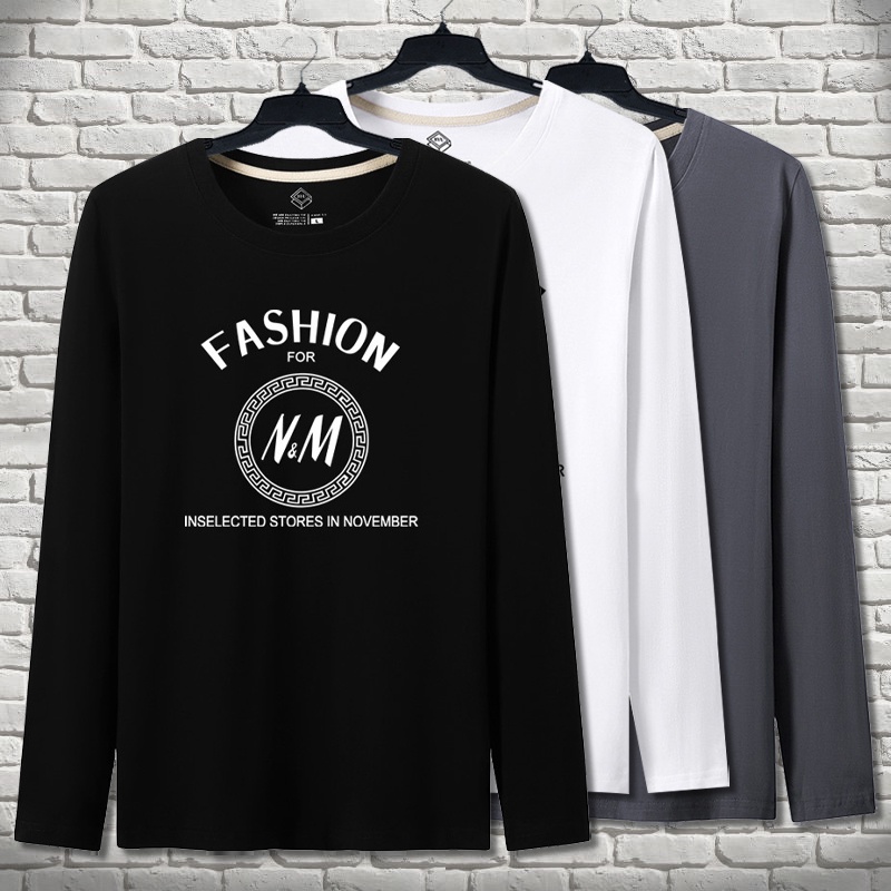 Áo thun nam Fashion cổ tròn đẹp tay dài UNIFUN mã "KC-D" phong cách Hàn Quốc form rộng cho mùa thu đông