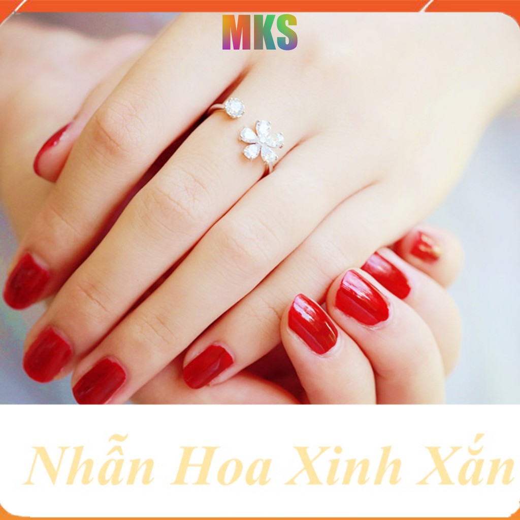 Nhẫn nữ trang bạc, trang sức nhẫn nữ bạc ý S925 hoa cao cấp phong cách hàn quốc.