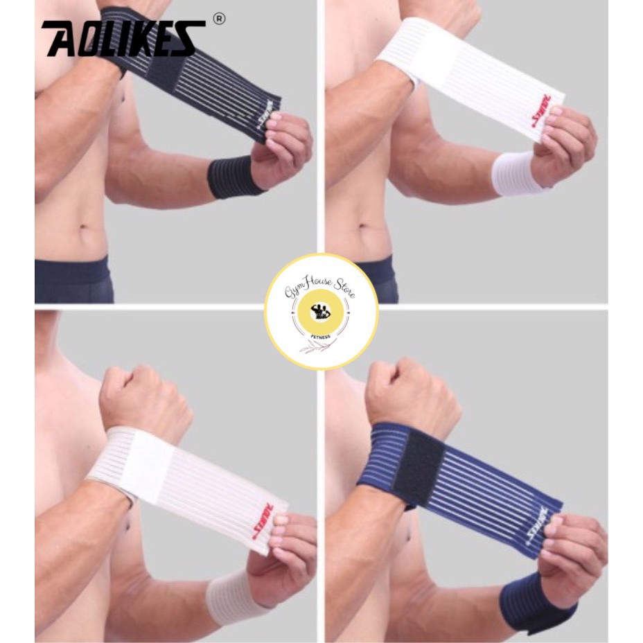 Đai Cuốn Cổ Tay / Băng Cuốn Đàn Hồi Bảo Vệ Cổ Tay Chống Trượt Tập Gym, Thể Thao Aolikes Mã A-1536