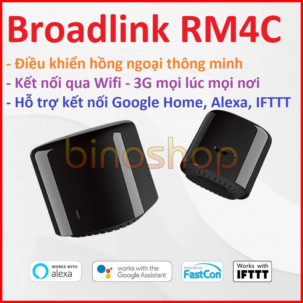 Điều Khiển Hồng Ngoại Thông Minh Broadlink RM4C (hỗ trợ Alexa, Google Voice) - Broadlink BestCon RM4C mini