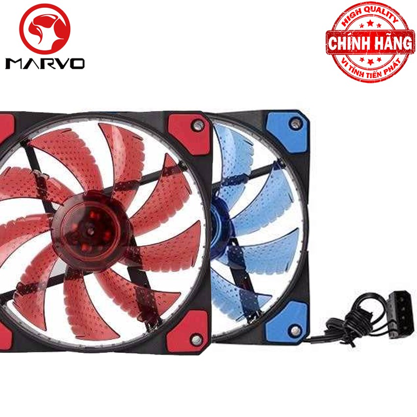 Quạt Fan Case 12cm Marvo FN-10 với 15 Led tốc độ 1200 rpm