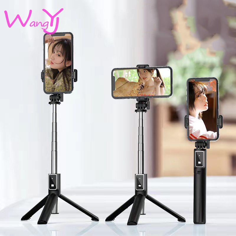 Gậy chụp ảnh tự sướng kiêm giá đỡ điện thoại tripod 2 trong 1 có đèn trợ sáng bluetooth đa năng