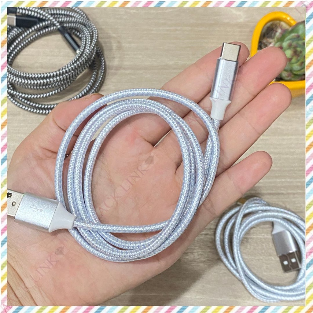 Dây Cáp Sạc Dù Cổng Type C - Micro USB - Dây Cáp Sạc Nhanh Pin Dự Phòng Tai Nghe Bluetooth Không Dây I12 Điện Thoại