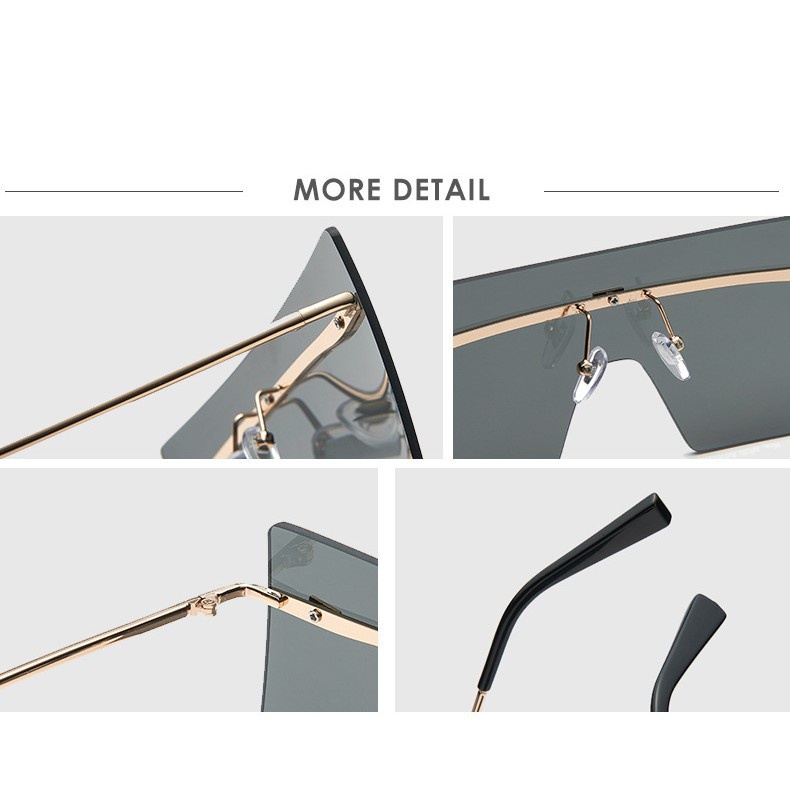 Kính Mát Không Gọng Vuông Màu Gradient Thời Trang Cho Nam Và Nữ | BigBuy360 - bigbuy360.vn