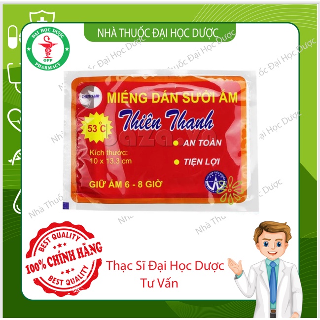 Miếng Dán Giữ Nhiệt Sưởi Ấm Cơ Thể Thiên Thanh Hộp 10 Miếng