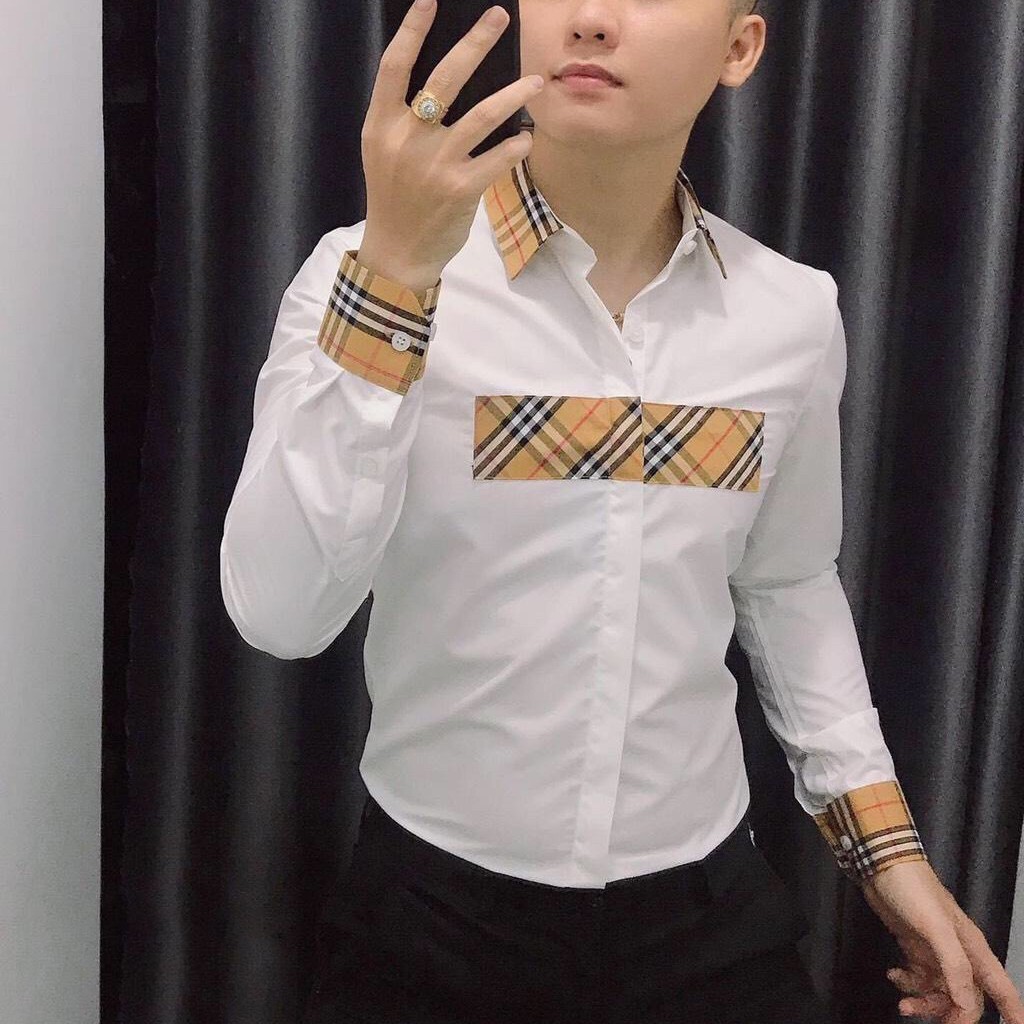 Áo sơ mi - Áo sơ mi BBR cao cấp - Chất liệu buberry dày dặn, mặc thoải mái thấm hút mồ hôi, kiểu dáng trẻ dễ phối đồ | BigBuy360 - bigbuy360.vn