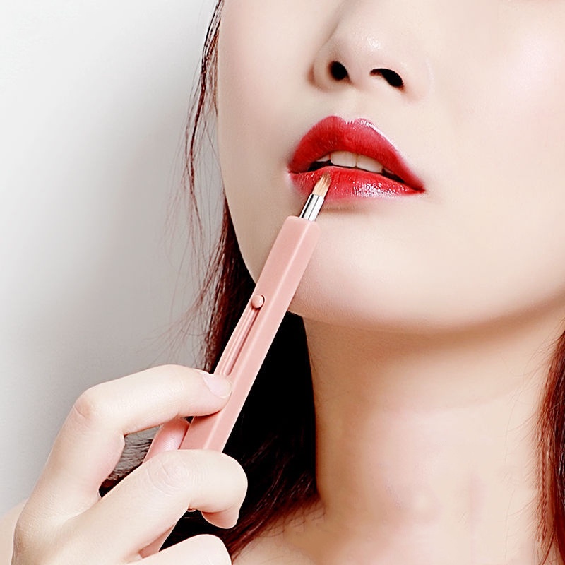 Cọ Trang Điểm/Son Môi/Phấn Má Hồng Che Khuyết Điểm Chuyên Nghiệp Có Thể Thu Gọn Kèm Nắp Đậy Hợp Thời Trang