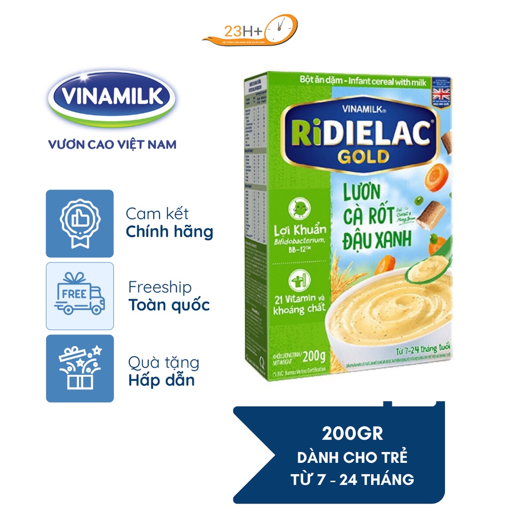 Bột ăn dặm Ridielac Gold nhiều vị 200g