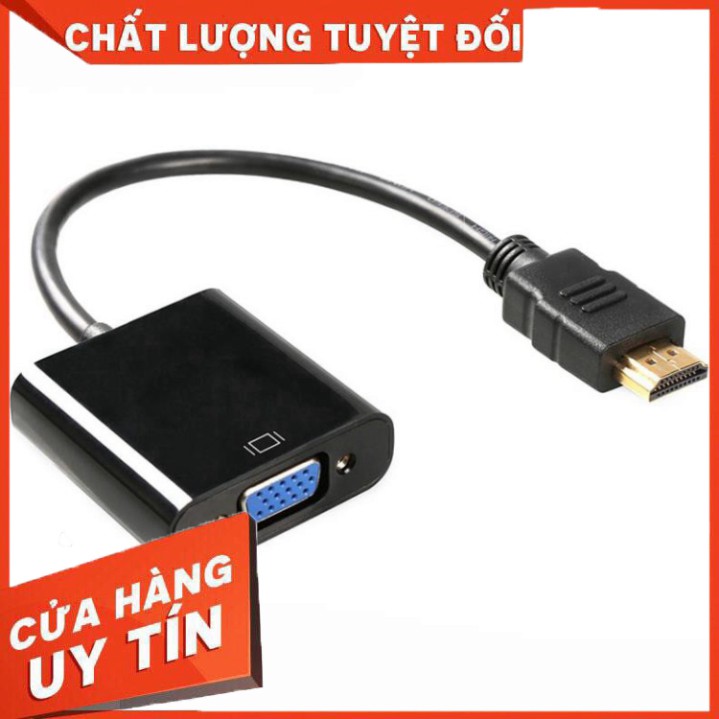 [Hàng xịn] Cáp chuyển đổi HDMI sang VGA kèm dây audio 3.5-Bộ đầu chuyển cổng HDMI ra VGA giắc HDMI to VGA,dây máy chiếu