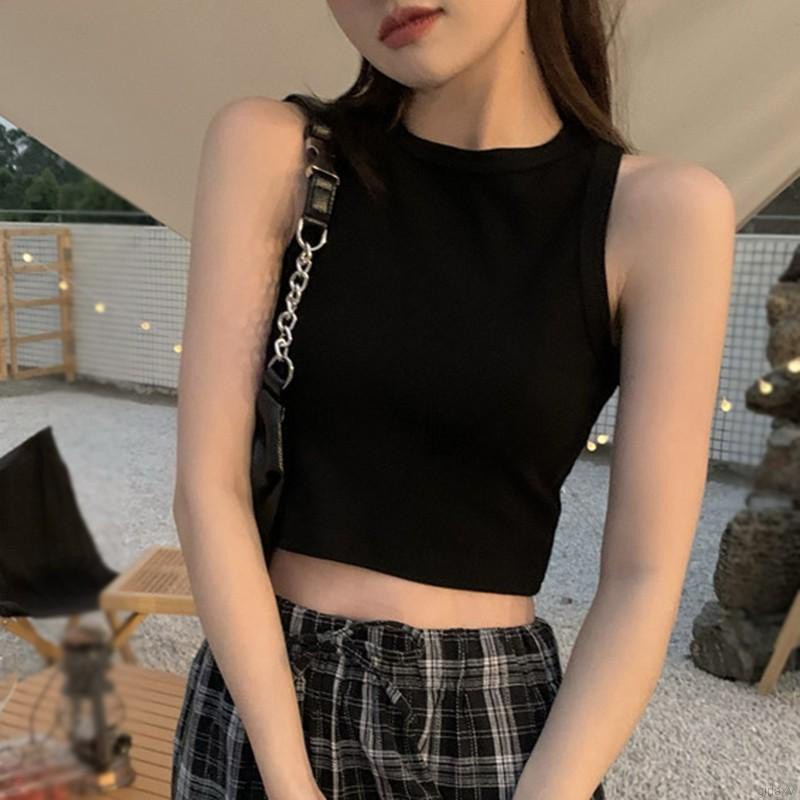 Áo không tay màu sắc đơn giản phong cách hàn quốc cho nữ