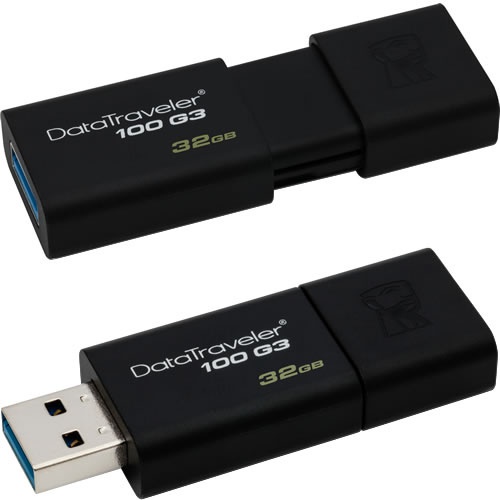 Usb Kingston DT100G3 dung lượng 64gb 32gb 16gb ,USB 3.1/3.0 tốc độ cao 100 MB/s, có nắp trượt