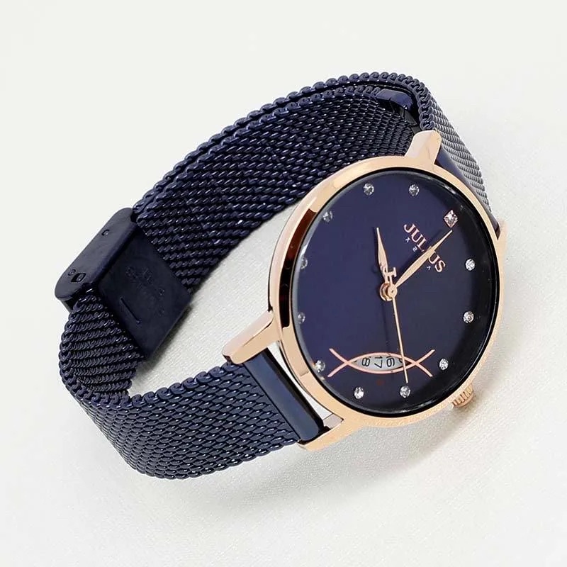 Đồng hồ nữ Julius JA-1179 dây thép | Julius Official