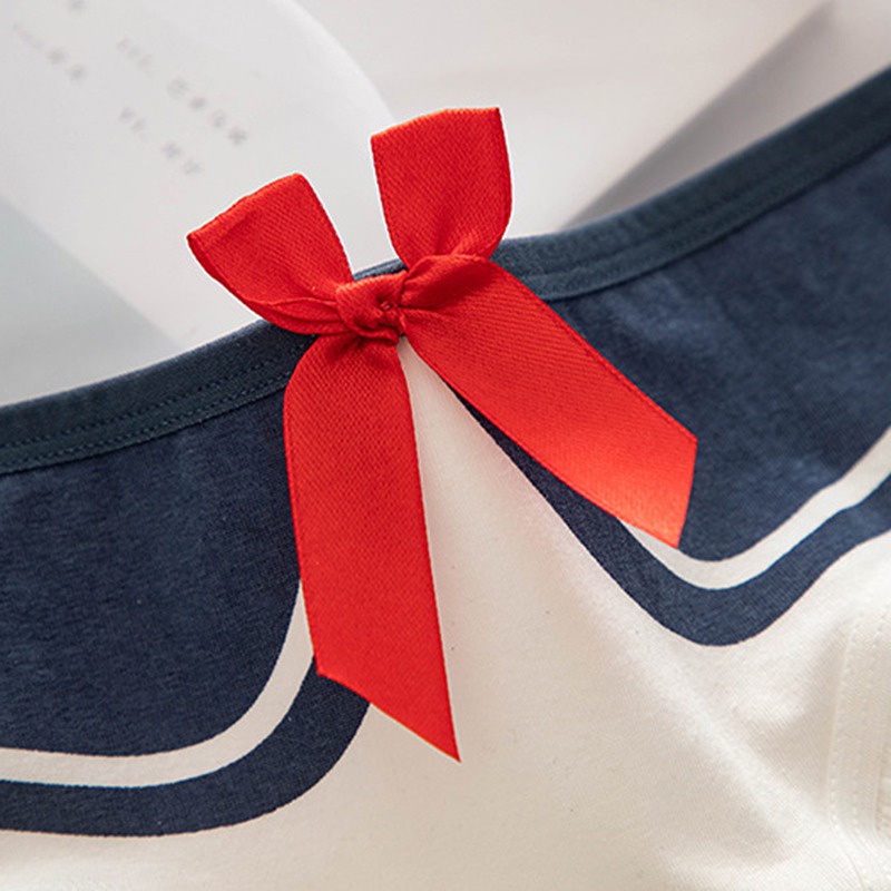 Quần lót cotton lưng vừa phối màu thời trang cho nữ