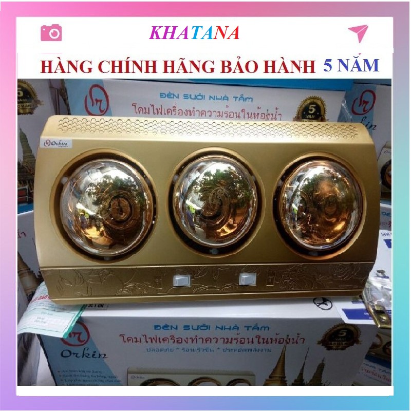 ĐÈN SƯỞI NHÀ TẮM ORKIN 3 Bóng THÁI LAN chất lượng nhiệt tốt[HÀNG CHÍNH HÃNG]