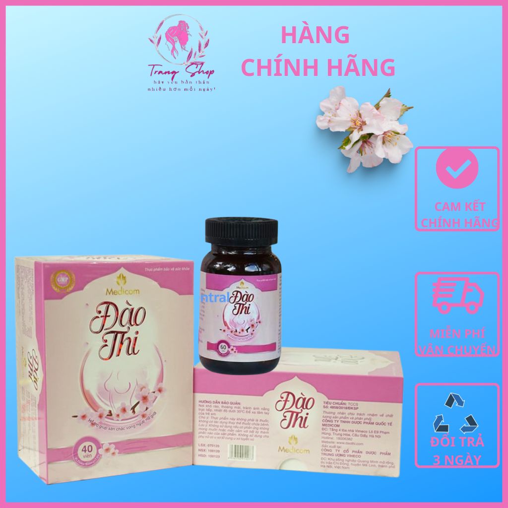 (CHÍNH HÃNG) VIÊN UỐNG NỞ NGỰC ĐÀO THI HỘP 40 VIÊN TĂNG SIDE VÒNG 1