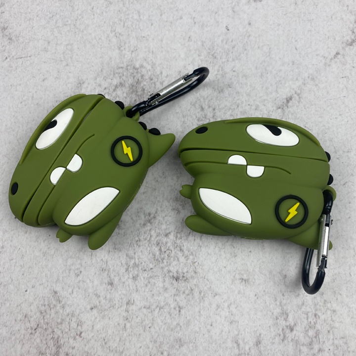 Vỏ ốp bảo vệ tai nghe airpods 1/2/3/Pro - Case Airpods 1/2/3/Pro kiểu dáng khủng long tia chớp ngộ nghĩnh - Mã TZAP386