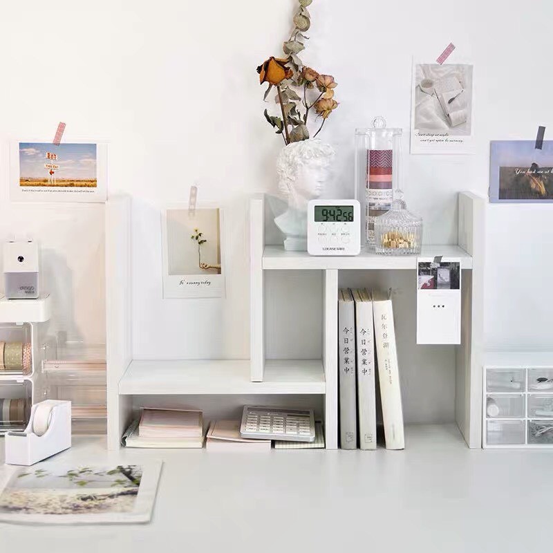 💫COMBO KỆ ĐA NĂNG - KỆ MÁY TÍNH ĐỂ BÀN LÀM VIỆC 💝 DECOR - LẮP GHÉP 💝 MÀU VÂN GỖ 🌈