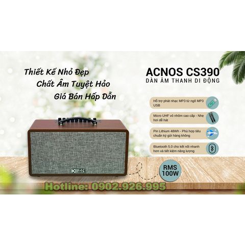 Dàn Âm Thanh Di Động Acnos CS390 [ CAM KẾT CHÍNH HÃNG ]